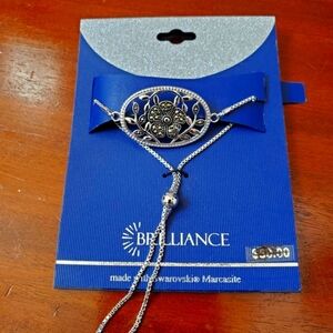 Brilliance Swarovski Studded Pennant Bracelet